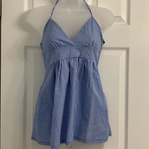 Blue plaid summer top